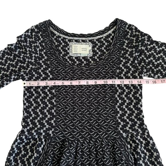 Anthropologie Saturday Sunday Black Print Textured Dress Women’s Size Small - Picture 3 of 7
